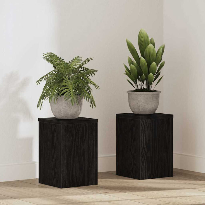 Suport pentru plante 2 pcs Stejar negru 20 x 20 x 30 cm - WALTI WALTI