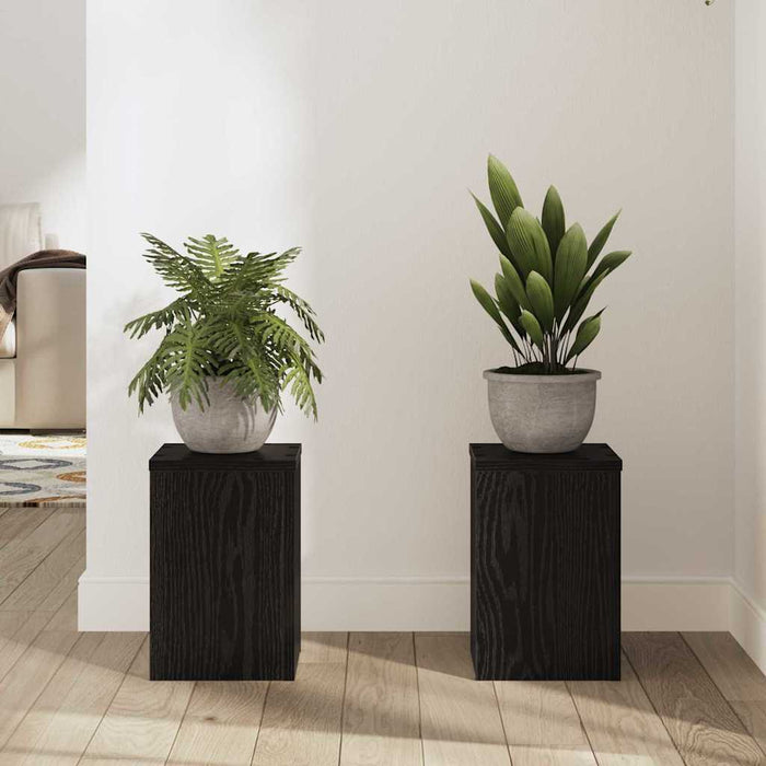 Suport pentru plante 2 pcs Stejar negru 20 x 20 x 30 cm - WALTI WALTI