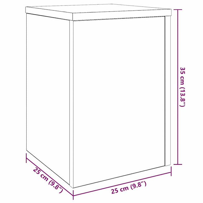 Suport pentru plante 2 pcs Stejar negru 25 x 25 x 35 cm - WALTI WALTI