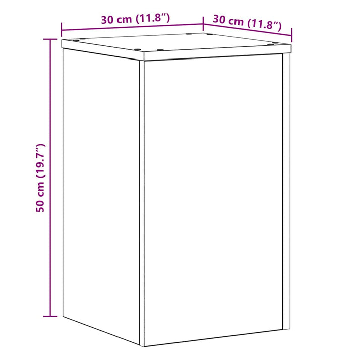 Suport pentru plante 2 pcs Stejar negru 30 x 30 x 50 cm - WALTI WALTI