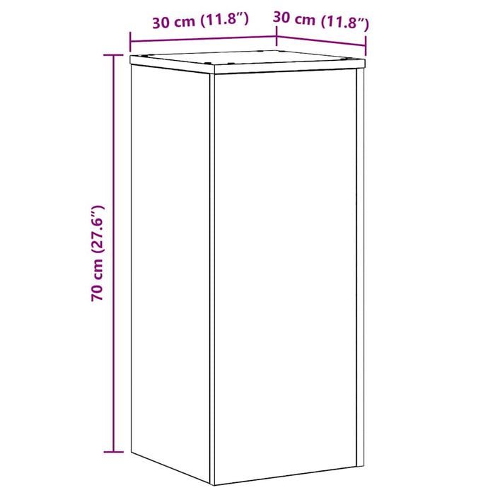 Suport pentru plante 2 pcs Stejar negru 30 x 30 x 70 cm - WALTI WALTI