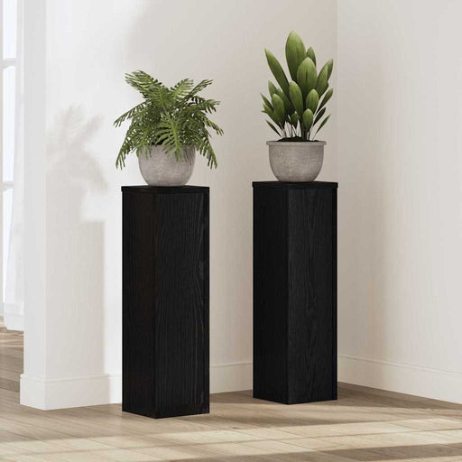 Suport pentru plante 2 pcs Stejar negru 17 x 17 x 60 cm - WALTI WALTI