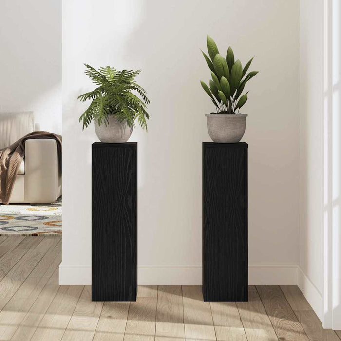 Suport pentru plante 2 pcs Stejar negru 17 x 17 x 60 cm - WALTI WALTI