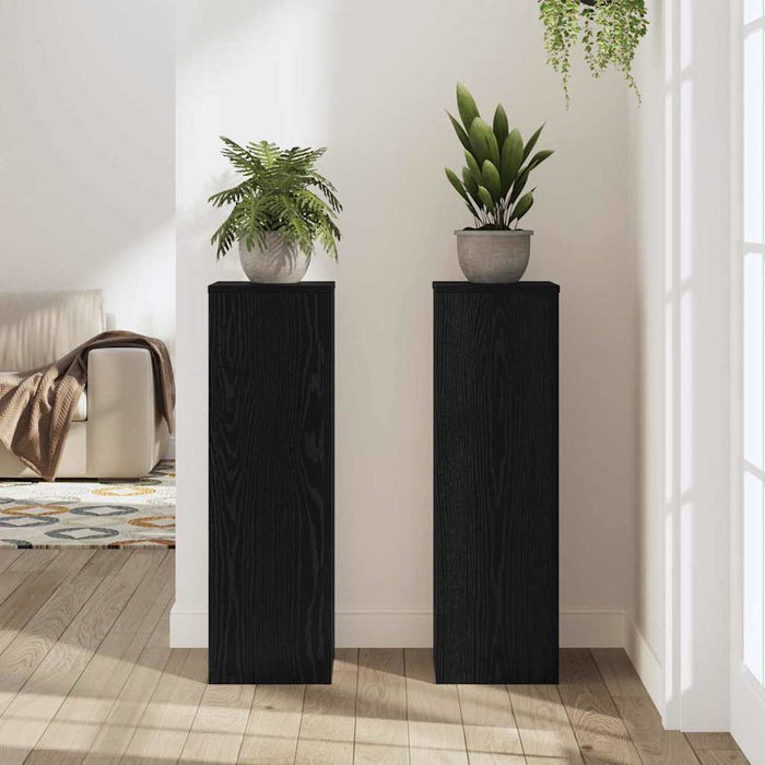 Suport pentru plante 2 pcs Stejar negru 25 x 25 x 80 cm - WALTI WALTI