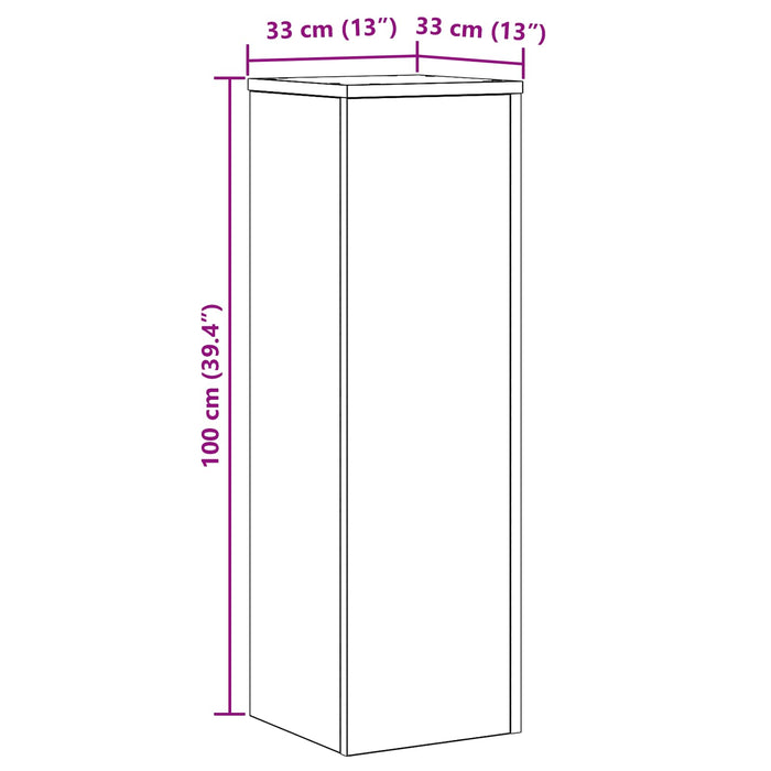 Suport pentru plante Stejar Negru 33 x 33 x 100 cm WALTI