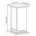 Suport pentru plante Stejar negru 33 x 33 x 60 cm Lemn compozit - WALTI WALTI