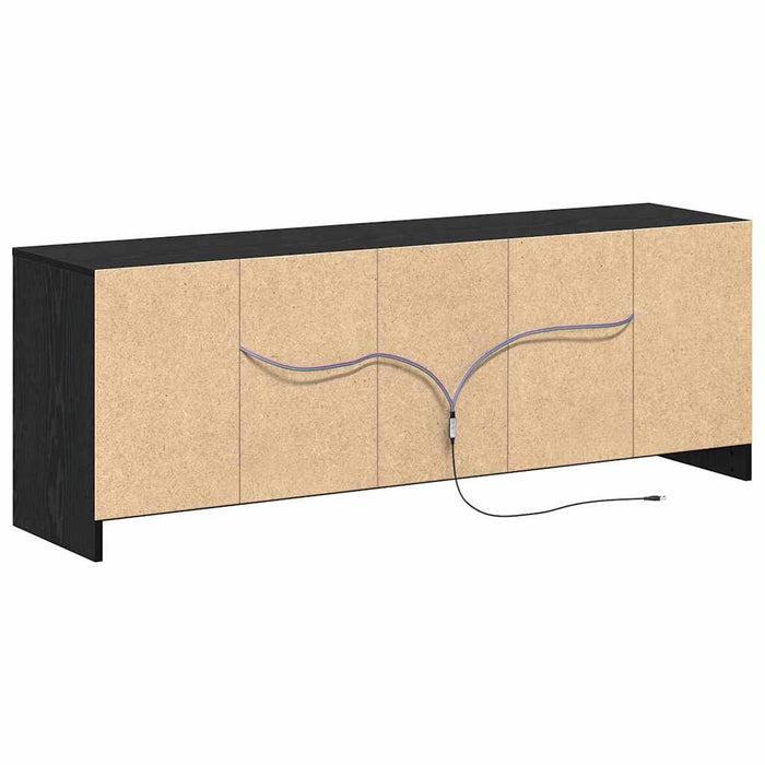 Cabinet TV Negru 139.5 x 34 x 50 cm Lemn compozit - WALTI WALTI
