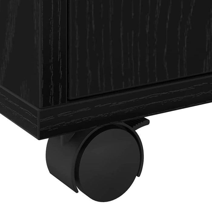Dulap cu raft cu roata cu ușă Stejar Negru 60 x 48 x 74.5 cm - WALTI WALTI