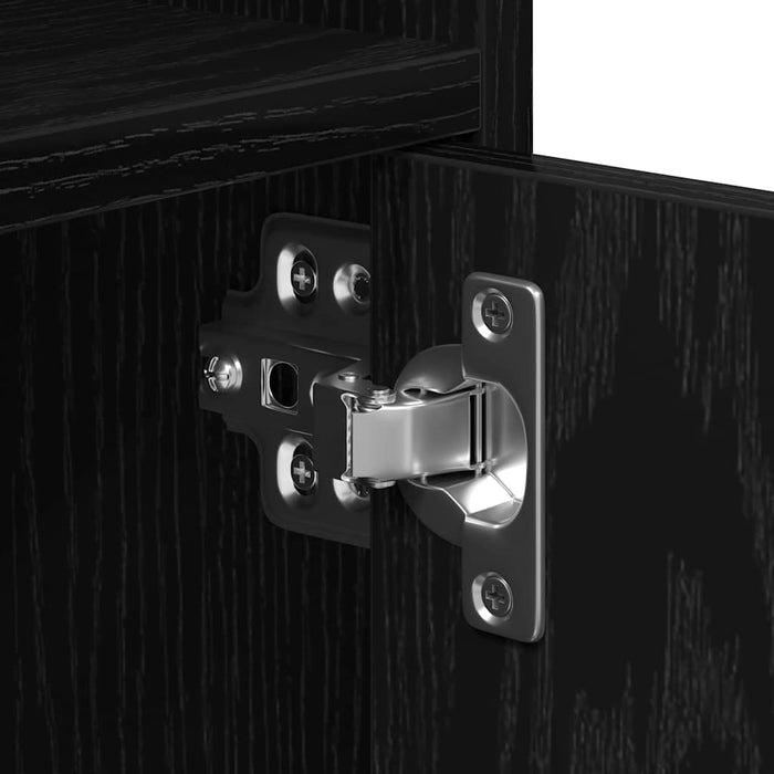 Dulap cu raft cu roata cu ușă Stejar Negru 60 x 48 x 74.5 cm - WALTI WALTI