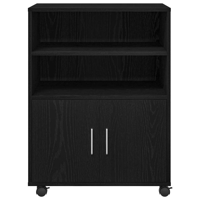 Dulap cu raft cu roata cu ușă Stejar Negru 60 x 48 x 74.5 cm - WALTI WALTI