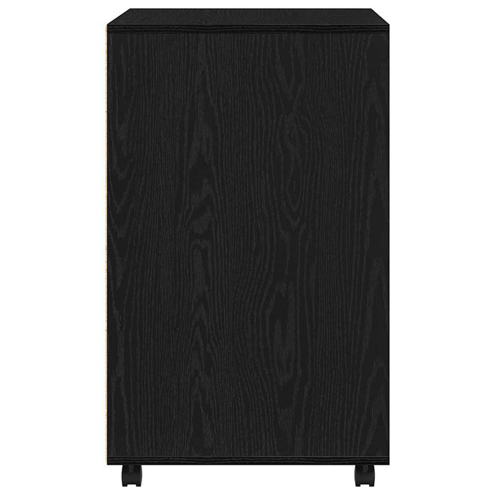 Dulap cu raft cu roata cu ușă Stejar Negru 60 x 48 x 74.5 cm - WALTI WALTI