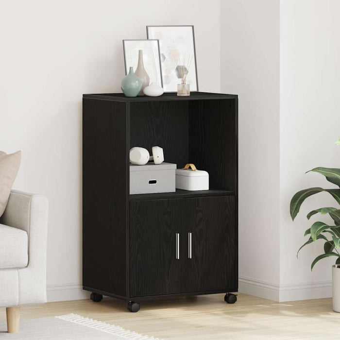 Cabinet cu roți Stejar Negru 55 x 40 x 91 cm Lemn compozit - WALTI WALTI