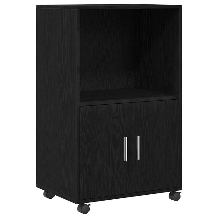 Cabinet cu roți Stejar Negru 55 x 40 x 91 cm Lemn compozit - WALTI WALTI