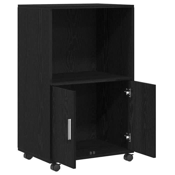 Cabinet cu roți Stejar Negru 55 x 40 x 91 cm Lemn compozit - WALTI WALTI