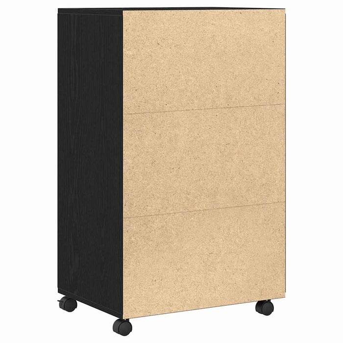 Cabinet cu roți Stejar Negru 55 x 40 x 91 cm Lemn compozit - WALTI WALTI