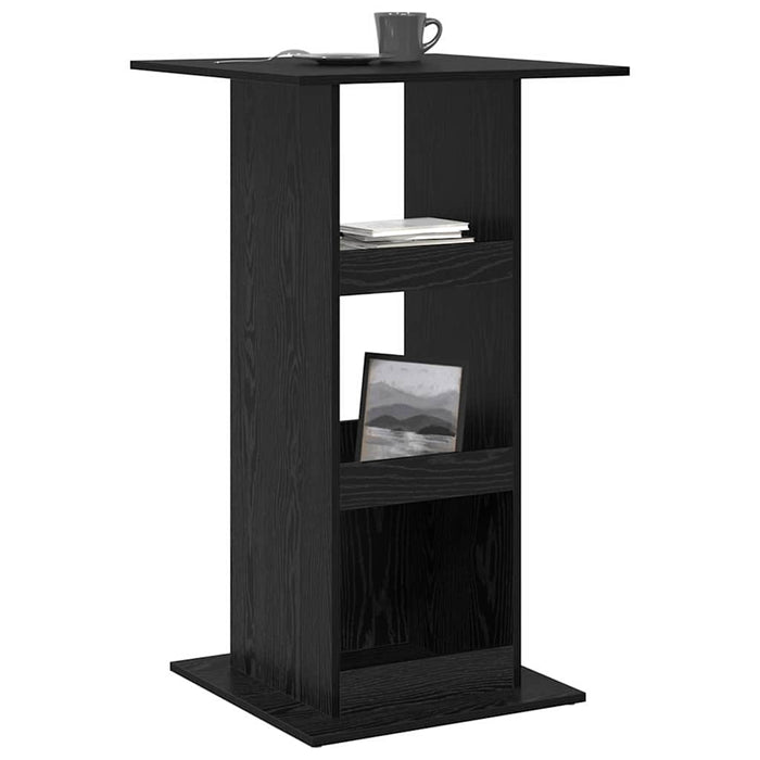 Masă de bar cu raft Stejar Negru 60 x 60 x 100 cm Lemn compozit - WALTI WALTI