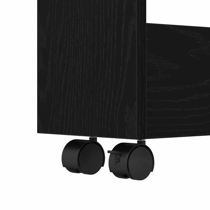 Trolley pentru Depozitare Îngust Stejar Negru 60 x 18 x 70 cm - WALTI WALTI