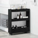 Trolley pentru Depozitare Îngust Stejar Negru 60 x 18 x 70 cm - WALTI WALTI