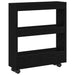 Trolley pentru Depozitare Îngust Stejar Negru 60 x 18 x 70 cm - WALTI WALTI