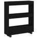 Trolley pentru Depozitare Îngust Stejar Negru 60 x 18 x 70 cm - WALTI WALTI