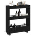 Trolley pentru Depozitare Îngust Stejar Negru 60 x 18 x 70 cm - WALTI WALTI