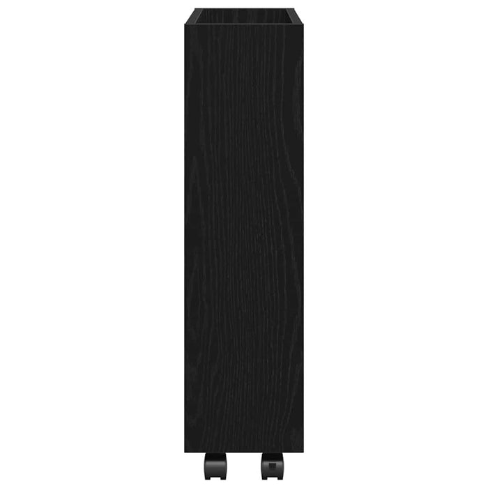 Trolley pentru Depozitare Îngust Stejar Negru 60 x 18 x 70 cm - WALTI WALTI