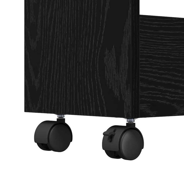 Trolley pentru Depozitare Îngust Stejar Negru 60 x 22 x 80 cm - WALTI WALTI