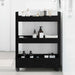 Trolley pentru Depozitare Îngust Stejar Negru 60 x 22 x 80 cm - WALTI WALTI