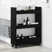 Trolley pentru Depozitare Îngust Stejar Negru 60 x 22 x 80 cm - WALTI WALTI