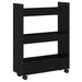 Trolley pentru Depozitare Îngust Stejar Negru 60 x 22 x 80 cm - WALTI WALTI