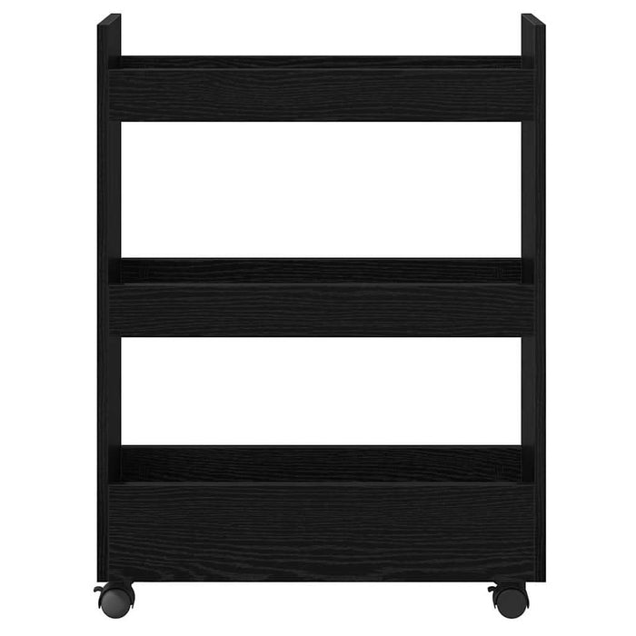 Trolley pentru Depozitare Îngust Stejar Negru 60 x 22 x 80 cm - WALTI WALTI