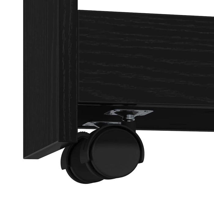 Trolley pentru Depozitare Îngust Stejar Negru 60 x 20 x 82 cm - WALTI WALTI