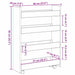 Trolley pentru Depozitare Îngust Stejar Negru 60 x 20 x 82 cm - WALTI WALTI