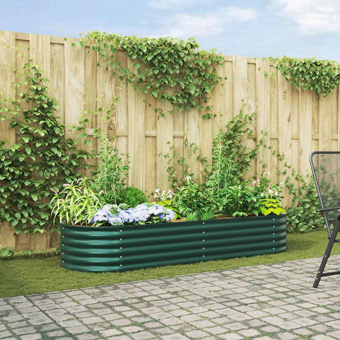Strat înălțat de grădină Verde 240 x 80 x 44 cm Oțel - WALTI WALTI