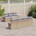 Set Canapea Grădină 8 Piese cu Perne Bej Rattan Poly Acacia - WALTI WALTI