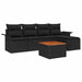 Set de canapele pentru grădină 6 pcs Negru Rattan poli - WALTI WALTI
