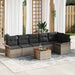 Set de Sofa de Grădină cu 7 Piese Gri Poliratan Acacia - WALTI WALTI