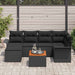 Set de canapele pentru grădină 7 pcs Negru Rattan poli - WALTI WALTI