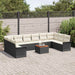 Set de sofa pentru grădină 11 piese cu perne negre din poli ratan acacia - WALTI WALTI