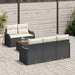 Set de canapele pentru grădină 6 pcs Negru Rattan poli - WALTI WALTI