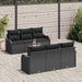 Set de canapele pentru grădină 7 pcs Negru Rattan poli - WALTI WALTI