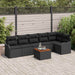 Set de canapele pentru grădină 7 pcs Negru Rattan poli - WALTI WALTI