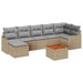 Set de canapele de grădină vidaXL 8 piese cu perne Bej Poli Ratan Acacia - WALTI WALTI