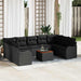Set de canapele pentru grădină 10 pcs Negru Rattan poli - WALTI WALTI