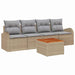 Set de canapele pentru grădină 5 pcs Bej Rattan poli - WALTI WALTI