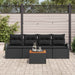 Set de canapele pentru grădină 5 pcs Negru Rattan poli - WALTI WALTI