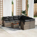 Set de canapele cu 9 piese și perne gri din rattan și acacia - WALTI WALTI