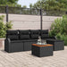 Set de canapele pentru grădină 6 pcs Negru Rattan poli - WALTI WALTI