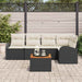 Set de canapea cu 6 piese cu perne Negru Ratan Acacia - WALTI WALTI