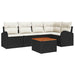 Set de canapea cu 6 piese cu perne Negru Ratan Acacia - WALTI WALTI